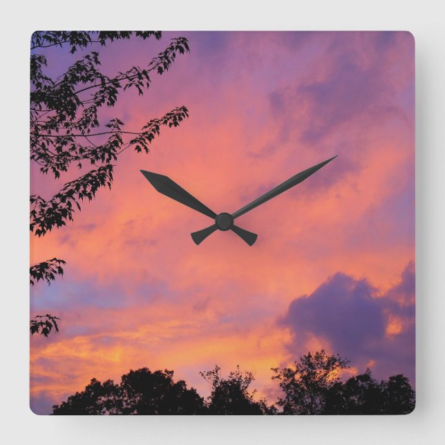 Summer Sunset Wall Clock (Front)