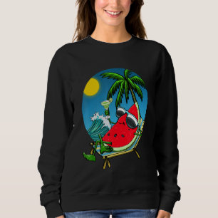 Summer Sunset Watermelon Women Water Fruit Love Sweatshirt
