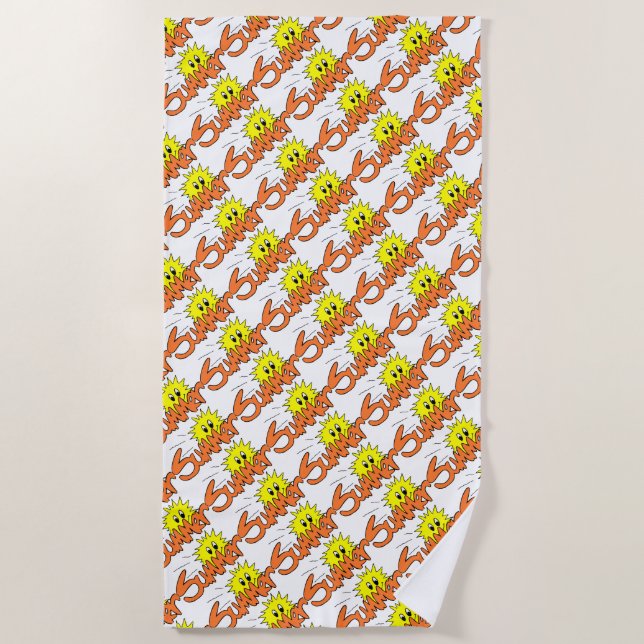 Summer Sunshine Beach Towel (Front)