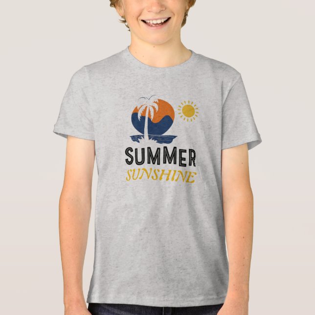 Summer Sunshine Design Tri-Blend Shirt (Front)