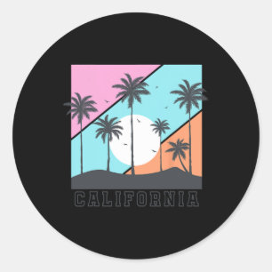 Summer Sunshine Paradise Beach Paradise California Classic Round Sticker