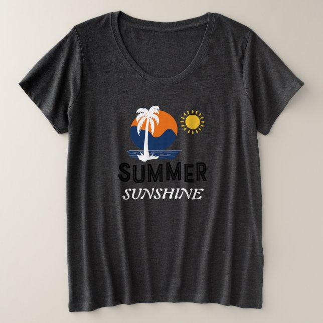 Summer Sunshine Plus Size  Women's T-Shirt (Design Front)