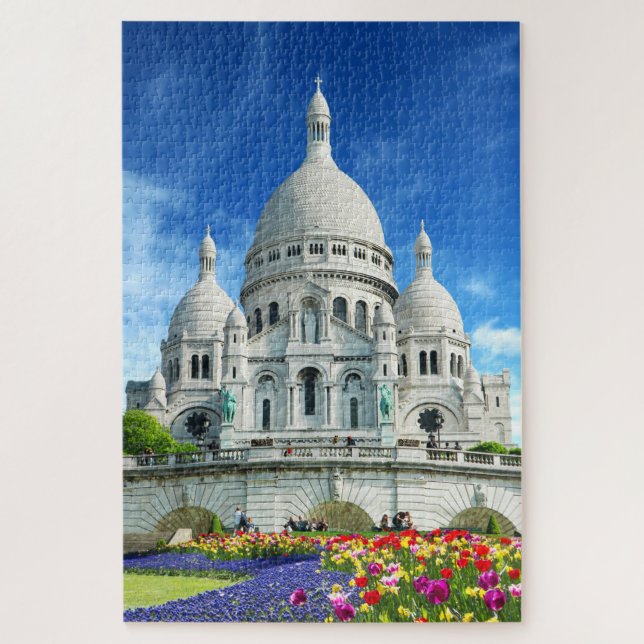 Summer Sunshine Sacre-Coeur Basilica France Jigsaw Puzzle (Vertical)
