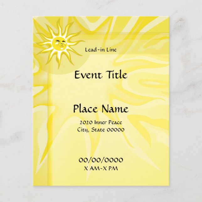 Summer Sunshine Small Event Flyer (Front)