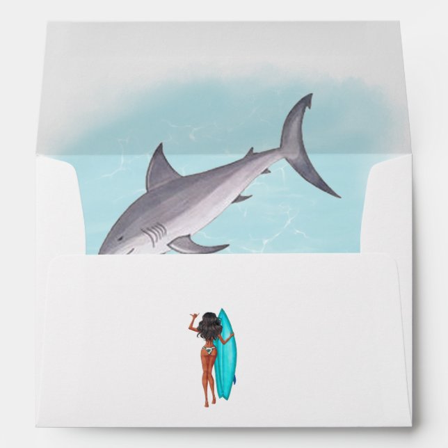 Summer Surf Beach Vacation Envelope (Back (Bottom))