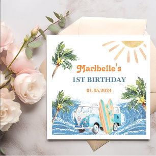 Summer Surf Birthday Party Napkins