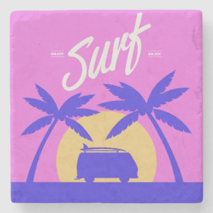 Summer Surf stone coasters
