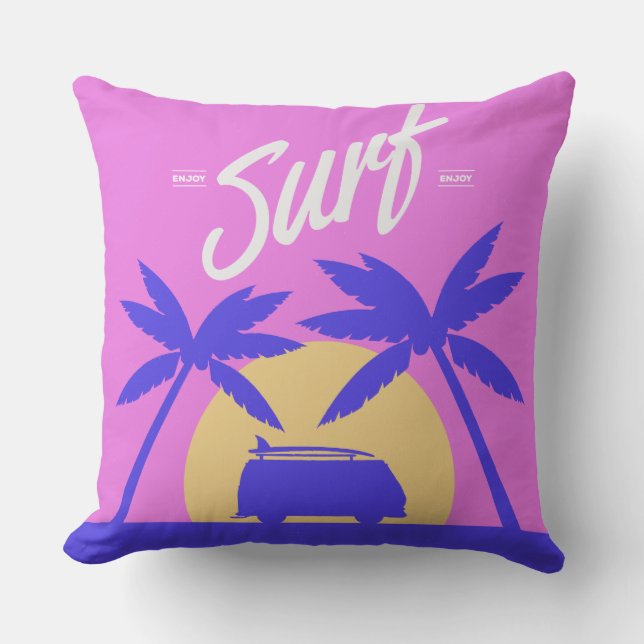 Summer Surf throw pillows (Front)