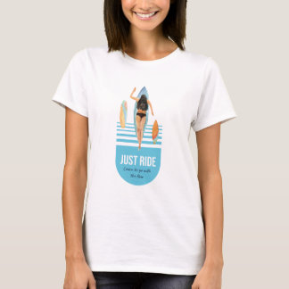 Summer Surfer Beach Girl  T-Shirt