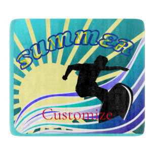 Summer Surfing Fun Thunder_Cove Cutting Board