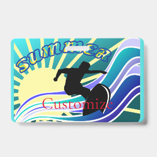 Summer Surfing Fun Thunder_Cove ID Badge