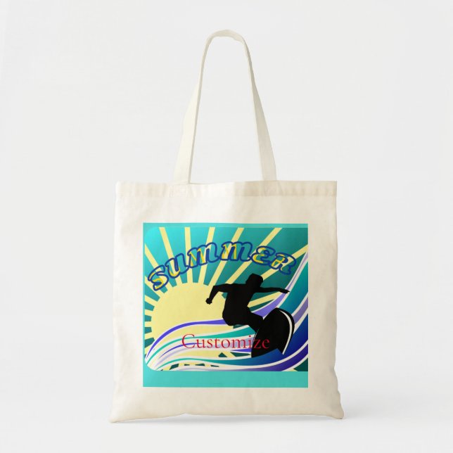 Summer Surfing Fun Thunder_Cove Tote Bag (Front)