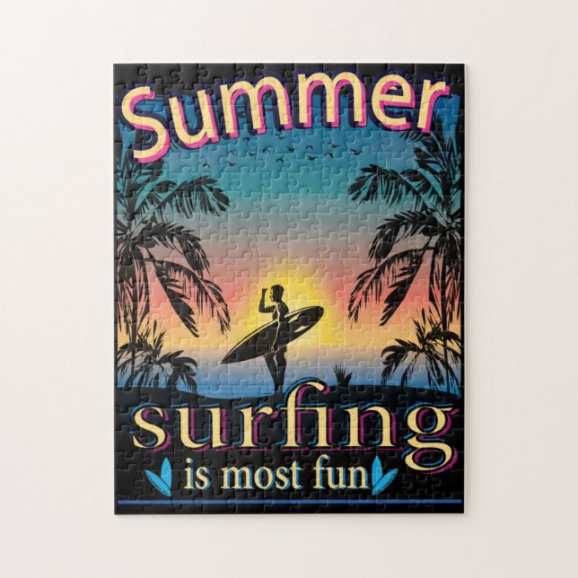 Summer - Surfing Is Most Fun Jigsaw Puzzle (Vertical)