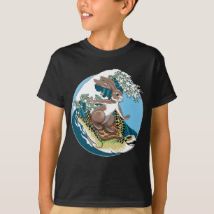 Summer Surfing - Turtle and Rabbit Illustration T-Shirt