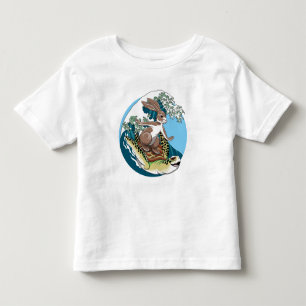 Summer Surfing - Turtle and Rabbit Illustration Toddler T-Shirt