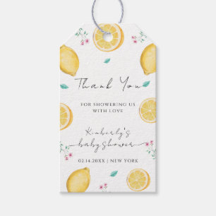 Summer Sweet Lemon Citrus Fruit Baby Shower  Gift Tags