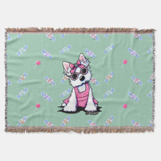Summer Sweet Olivia Westie Throw Blanket