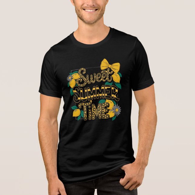 Summer Sweet Time Lemon Tri-Blend Shirt (Front)