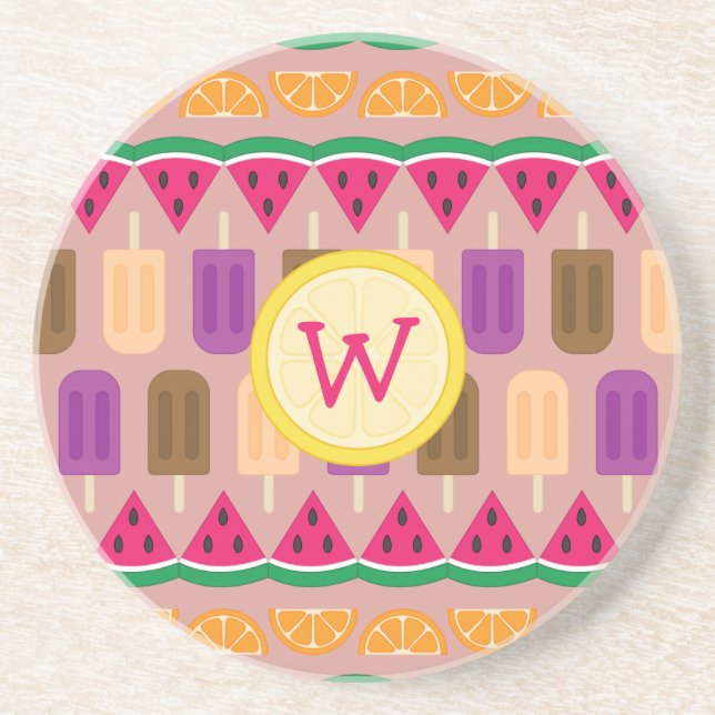 Summer Sweets Sandstone Coaster (Front)