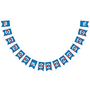 Summer Swimming Pool Party Tropical Birthday Blue  Bunting