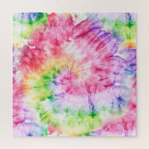 Summer Swirls: Pastel Tie-Dye Pattern Jigsaw Puzzle