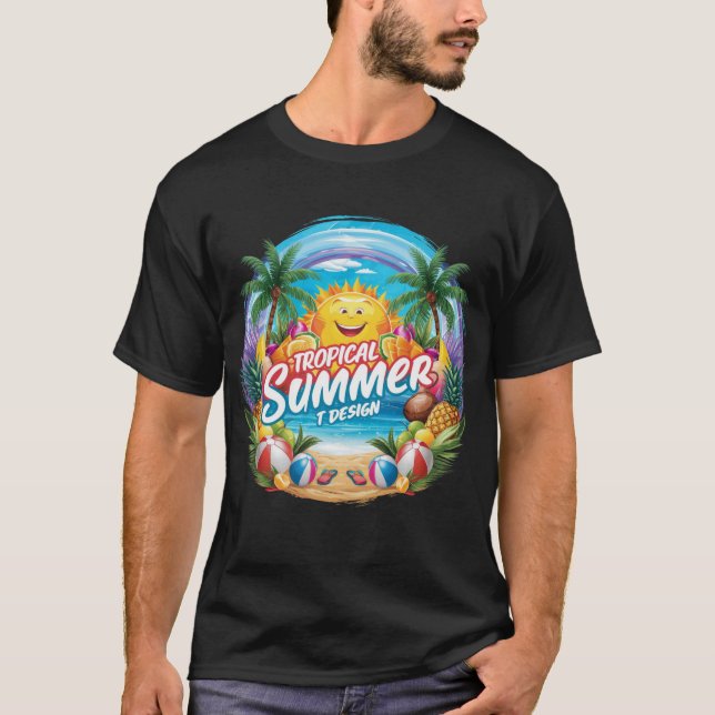 Summer t shirt design, Beach t-shirt Design. (Front)