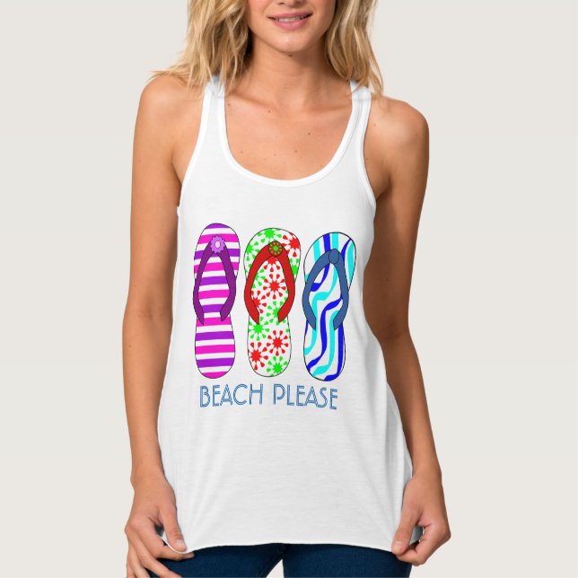 SUMMER T SHIRT,SUMMER TIME,beach please Singlet (Front)