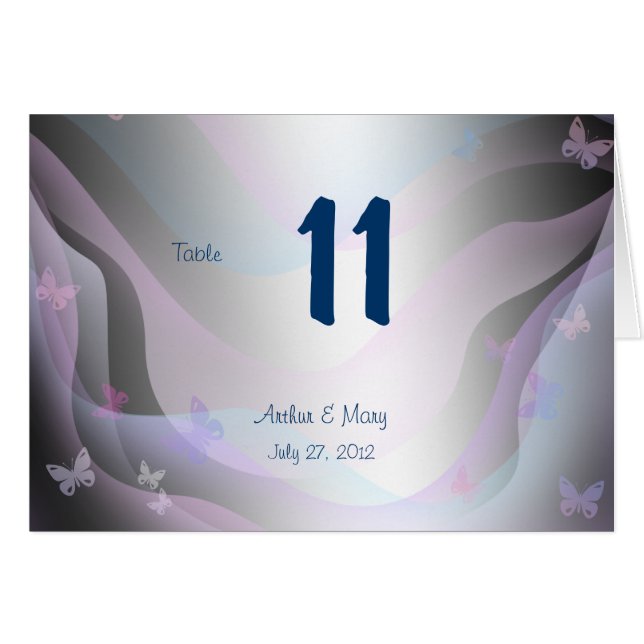 Summer  Table Number Card (Front Horizontal)