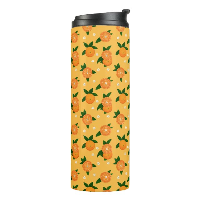 Summer Tangerines Thermal Tumbler (Rotated Left)