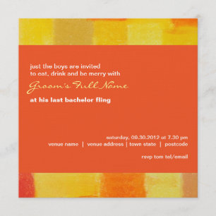 Summer tango Bachelor Party Invitation