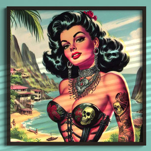 Summer Tattoo Pin-up Poster