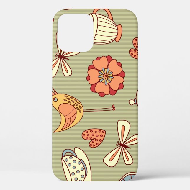Summer Tea Party: Seamless Pattern Case-Mate iPhone Case (Back)