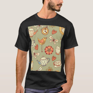 Summer Tea Party: Seamless Pattern T-Shirt
