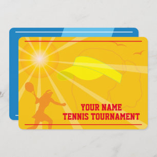 Summer tennis tournament invitation template