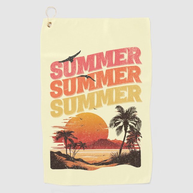 Summer text design golf towel (Front)