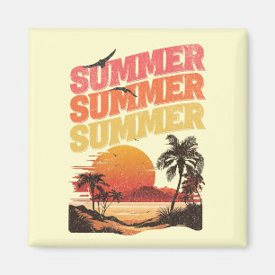 Summer text design magnet