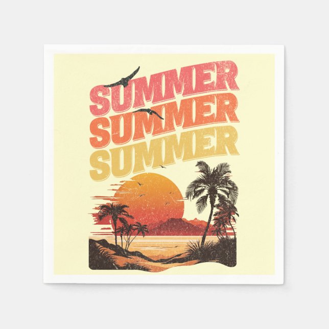 Summer text design napkin (Front)