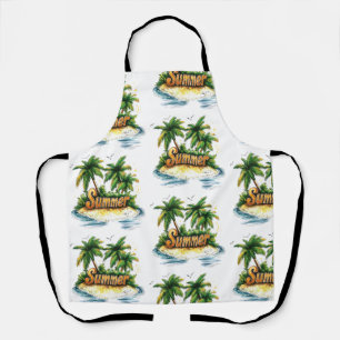 Summer Text - Tropical Summer Island Apron
