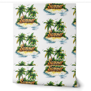 Summer Text - Tropical Summer Island Wallpaper