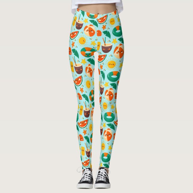 Summer Themed Leggings (Front)