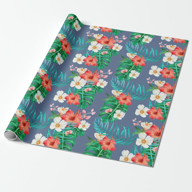 Summer themed wrapping paper (Unrolled)