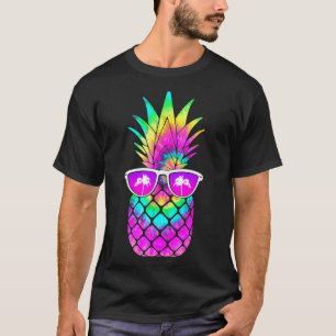 Summer Tie Dye Pineapple Sunglasses Tropical Fruit T-Shirt