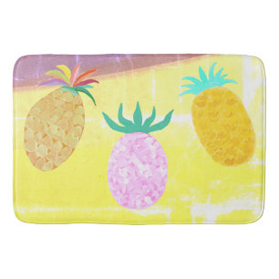 Summer Tiki Pineapple Luau Bath Mat