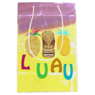 Summer Tiki Pineapple Luau Medium Gift Bag