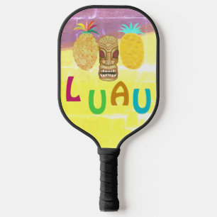 Summer Tiki Pineapple Luau Pickleball Paddle