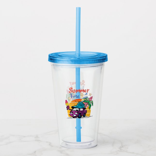 Summer Time Acrylic Tumbler (Front)