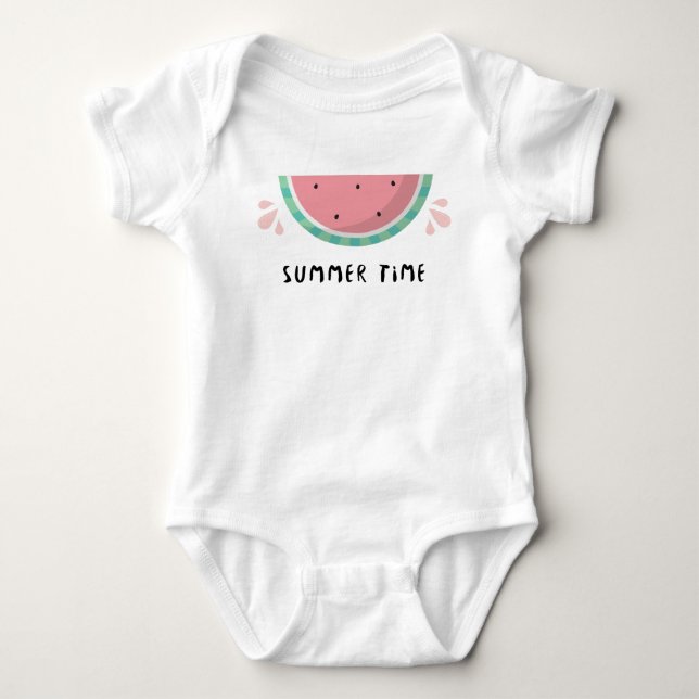 Summer time baby bodysuit (Front)