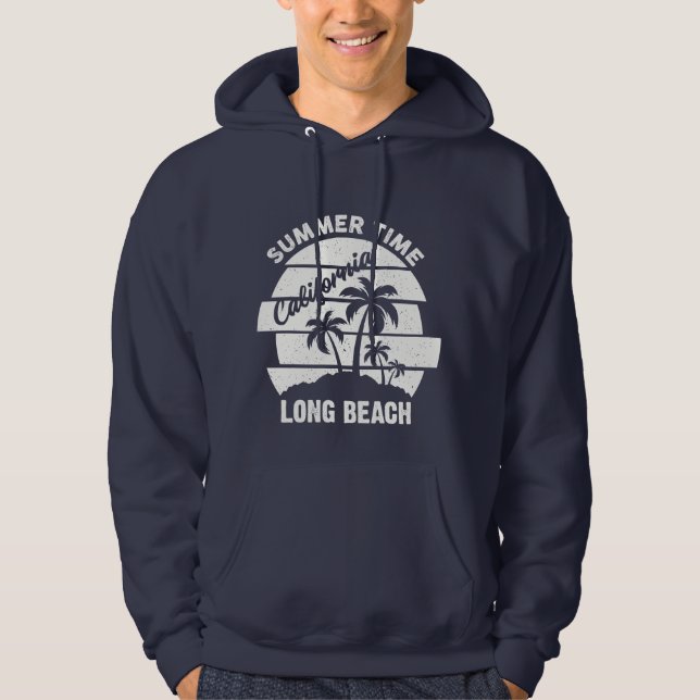 Summer Time California Long Beach Hoodie (Front)