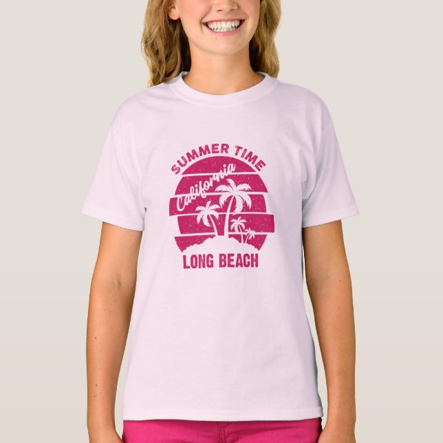 Summer Time California Long Beach T-Shirt (Front)