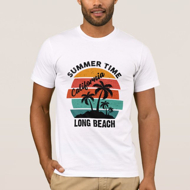 Summer Time California Long Beach T-Shirt (Front)